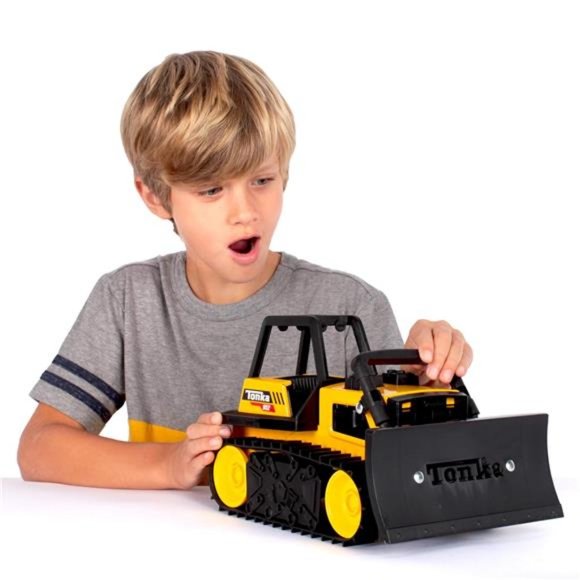 Bulldozer– Made with Steel and Sturdy Plastic, yellow friction powered toy - Picture 3 of 4
